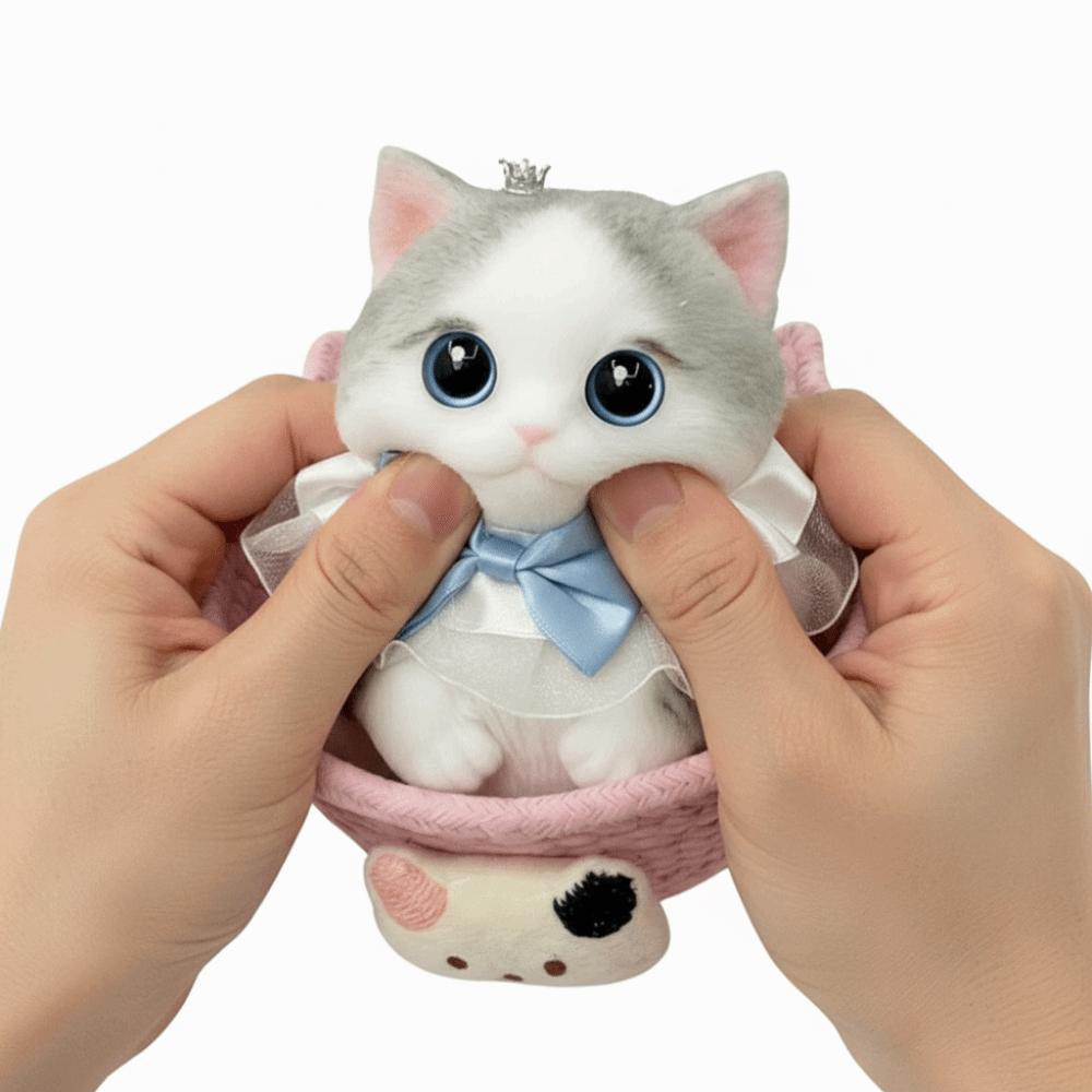 Soft Squishy Kitten Toy Pinching Cat Fidget Toy Sensory Squishy Cat Toy Holiday Present
