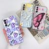 Задняя крышка для Samsung S21 S22 S23 Ultra Plus S6 S7 S9 edge, защитный чехол-бампер, роскошный силиконовый чехол-бабочка с рисунком в виде граффити, мягкий прозрачный чехол из ТПУ