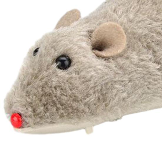 Cat Toy Realistic Mouse Shape Entertaining Toy Boredom Relief Interactive Clockwork Cat Plush Toy Pet Supplies