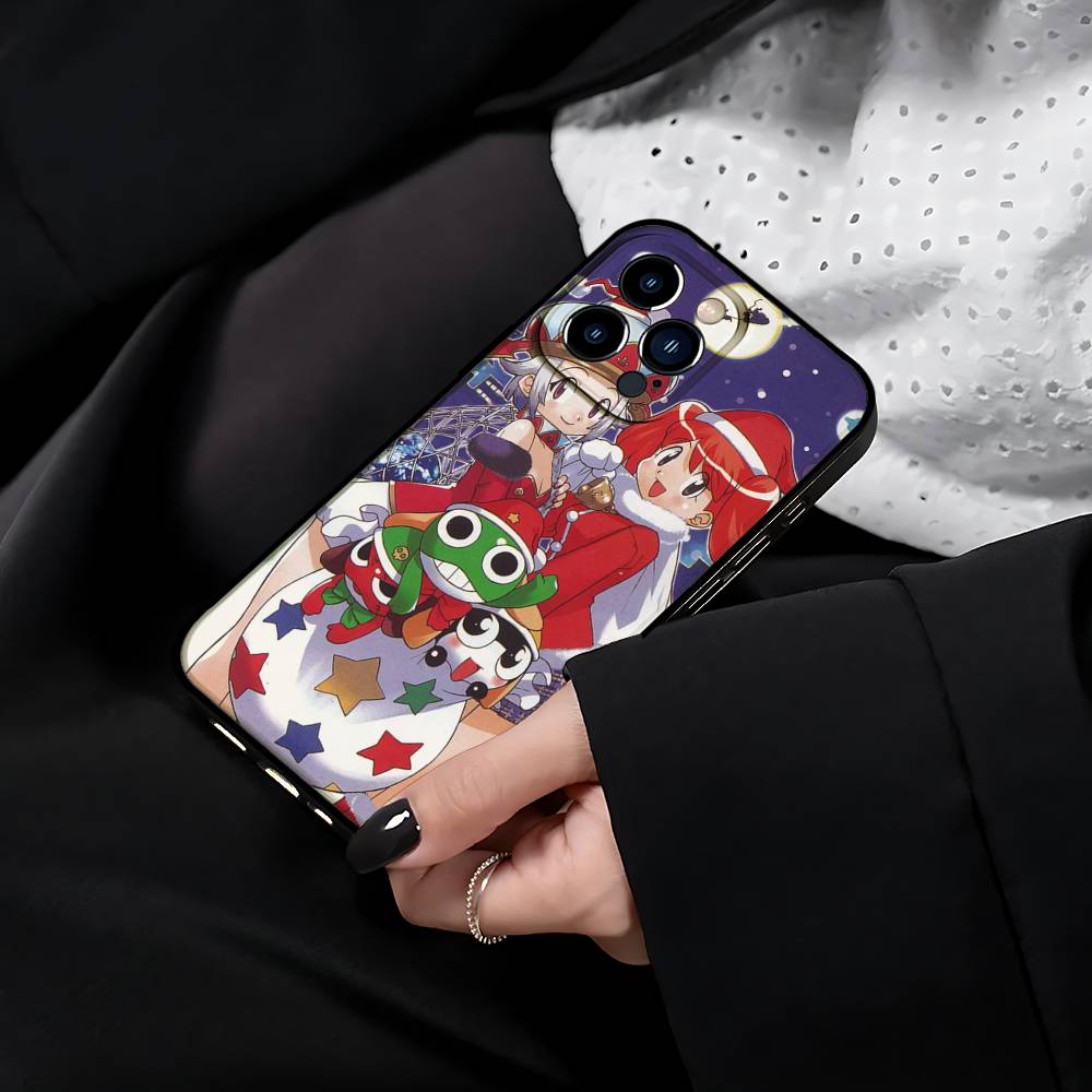 Забавный мультяшный чехол для телефона с лягушонком Keroro Gunsou для iPhone 17 15 Pro Max 14 Pro 12 11 13 Mini X XR XS 16 Plus SE Задняя крышка