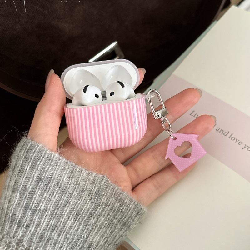 Pink striped ins for Apple AirPodspro1 protective case Pro11 generation Bluetooth headset case New wireless 1
