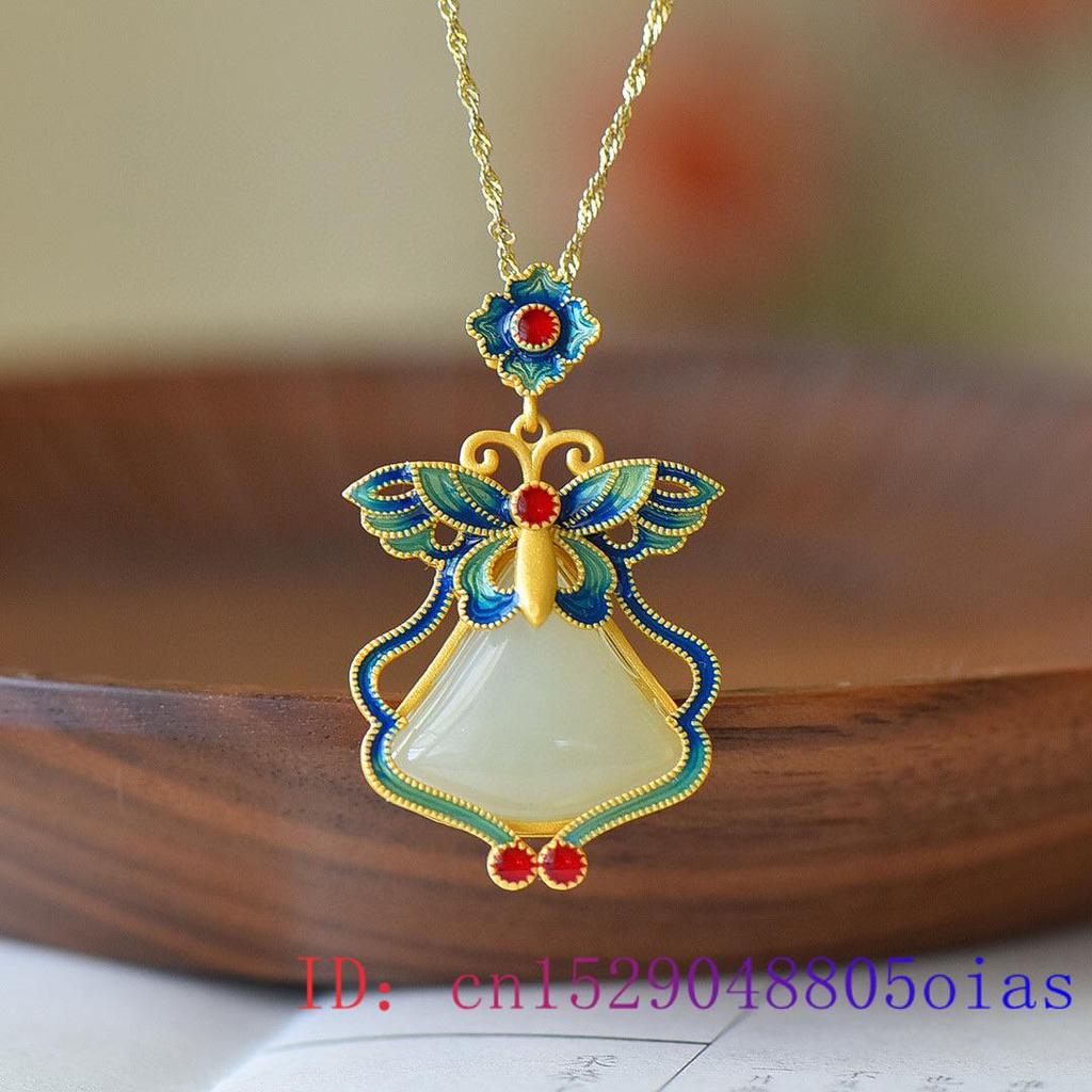 Белая бабочка цветок кулон для женщин 925 серебро амулет халцедон натуральный модный кристалл ожерелье серьги гвоздики циркон