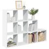 VidaXL 3-Tier Room Divider Shelf White 137.5x29x103.5cm, Shelf, Bookcase, Storage Shelf, 857976