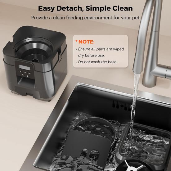 Automatic Pet Feeder 2L Cat Food Dispenser with LCD Screen Programmable Portion Control Timed Automatic Cat Feeder 1-4 Meals Dry Food for Dogs