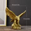 Nordic Resin Golden Eagle Animal Figurines Hawk Statue Craft Sculpture Ornament Home Living Room Office Desktop Cabinet Decor
