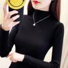 Women Knitted Turtleneck Pullover Sweater Warm Plus Size Top Bottoming Sweater Elasticity Winter