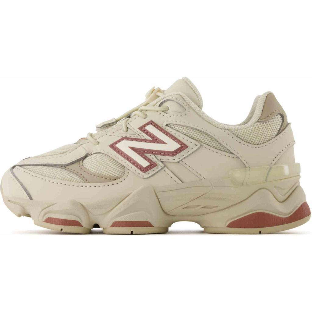 New Balance 9060 Little Kid Bone Sparrow кружевные детские кроссовки кремовые PV9060GC