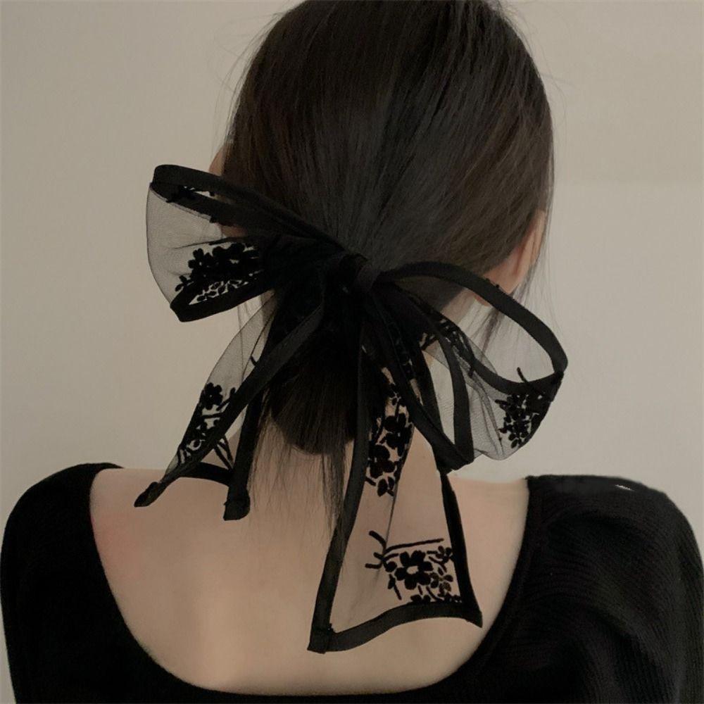 Sweet Hair Band Neckerchief Y2k Head Scarf New Flower Lace Neck Strap