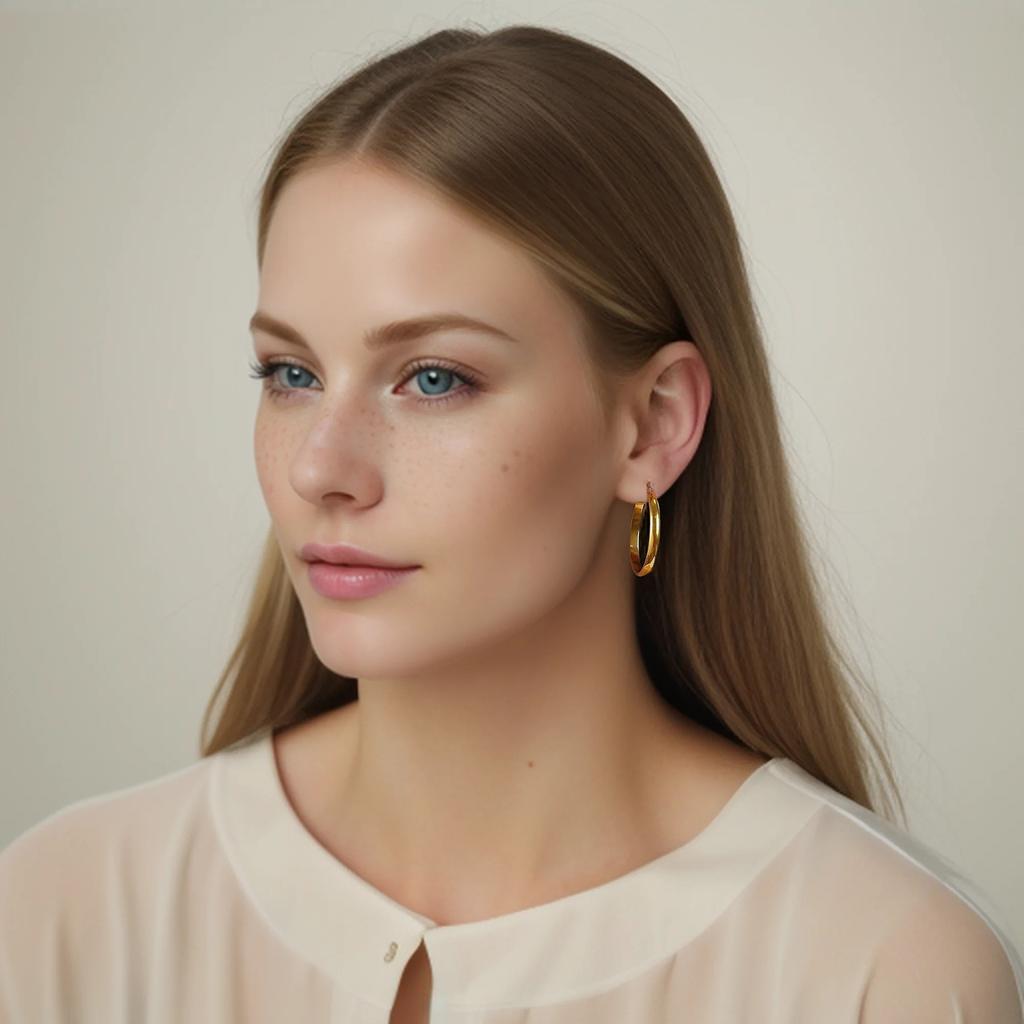 UHBINYCA Классические круглые женские серьги из нержавеющей стали, гладкие увеличенные украшения из нержавеющей стали