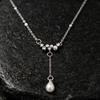 Small Fresh Star River Brilliant Tassel Imitation Pearl Necklace Accessories Women's Small Design Daily Temperament Versatile Pendant