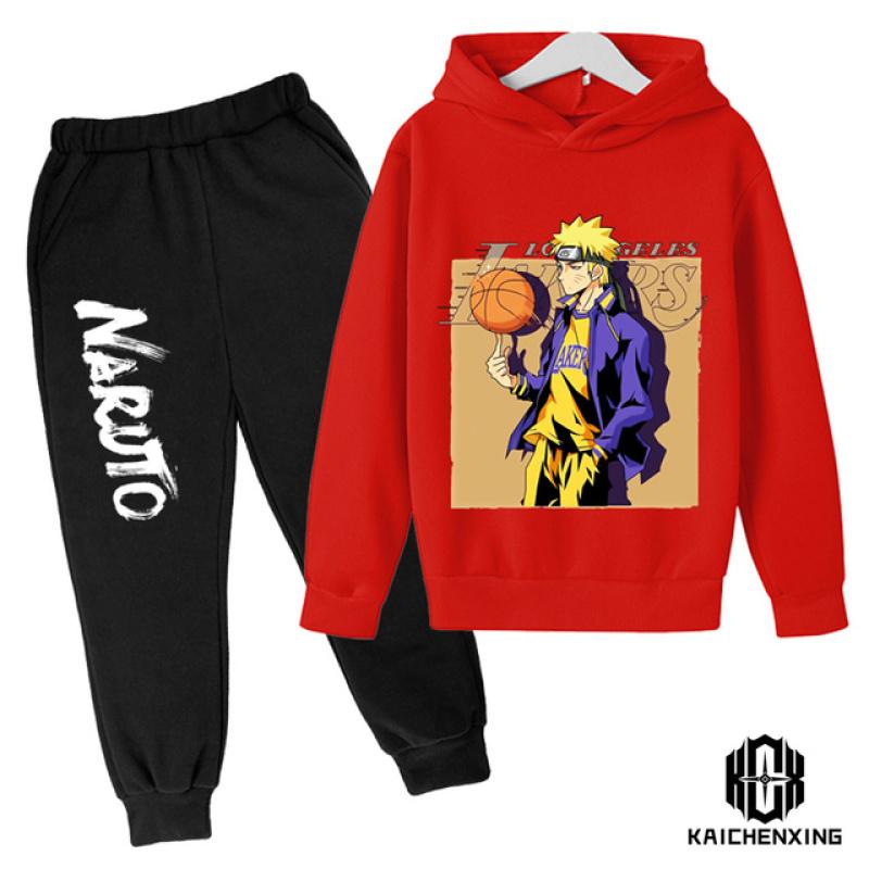 Cartoon Children's Naruto Hoodie Cute Boy Suit Children's Sportswear Spring and Autumn Fashion Sweatshirt Baby Suit