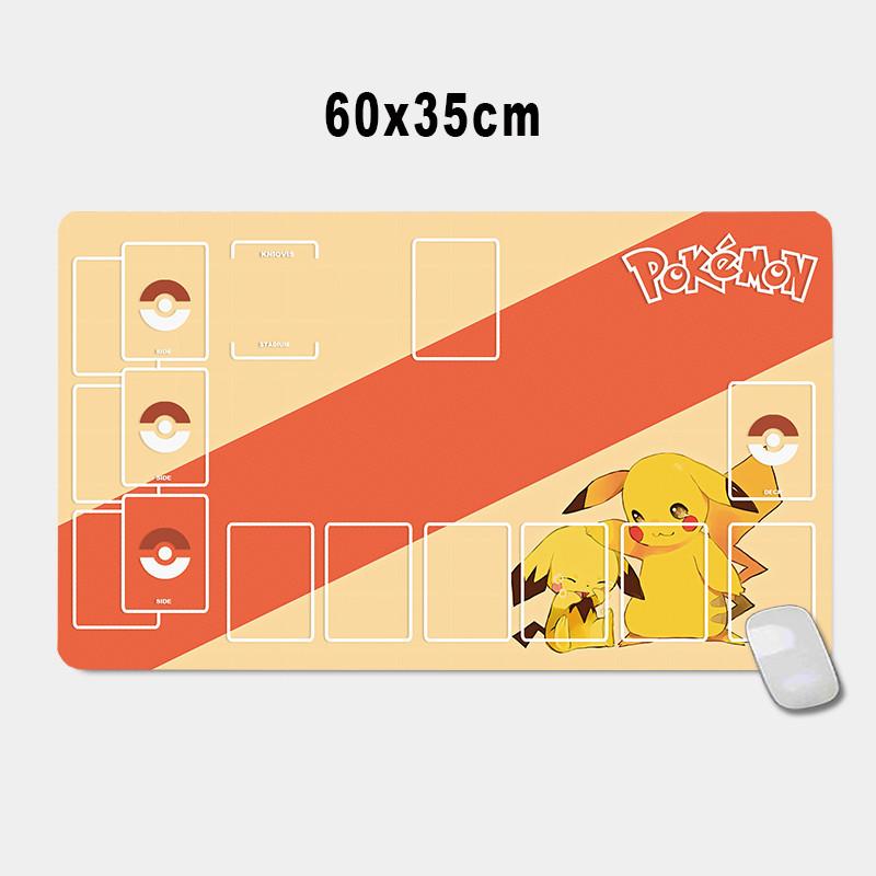 Large Pokemon Pikachu TCG Playmat Extended Rubber Card Mat with BattleDeck Zones