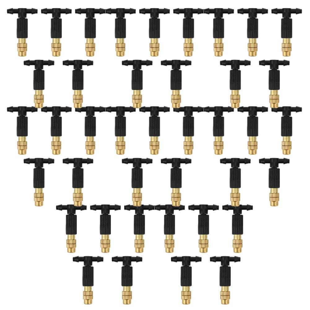 50-1pc Adjustable Copper Water Sprinkler Head Automatic Spray Misting Tip Nozzle 4/7 Pipe Watering Irrigation System Garden Tool