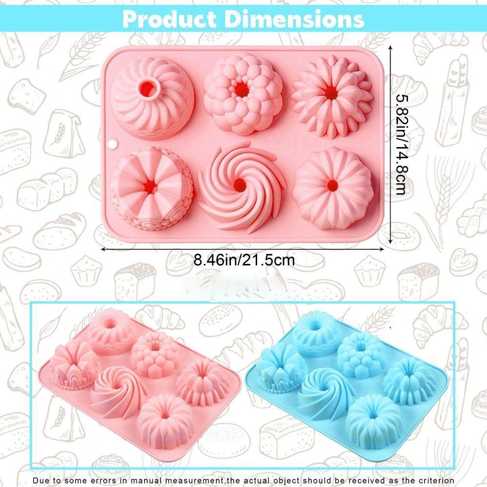 6-Cavity Mini Cake Pans Silicone Donut Baking Molds New Chocolate Mold  for Gummy Making