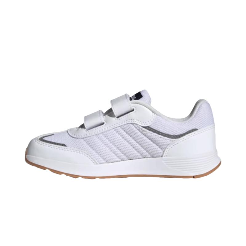 Adidas Tensaurs Switch Cf Comfortable Durable Low Top Kids Skate Shoes Kids Skate Shoes White Black Gray JQ4765