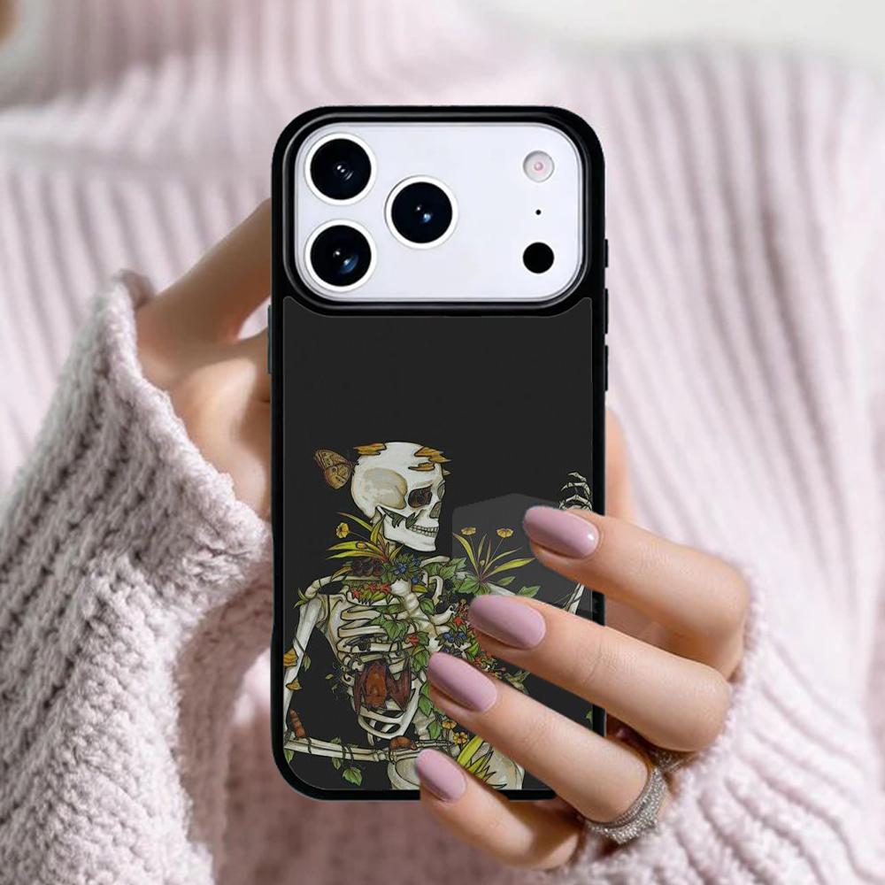 Красный Скелет Любви Схема Чехол Для Телефона Для Apple iPhone 17 Air 16E 15 14 Plus 13 12 11 Pro Max Mini Funda Чехол