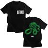 Rock Band Deftones Green Snake Print T-shirt Private Music Album Retro Fashion Trend Summer Print 100% Pure Cotton T-shirt