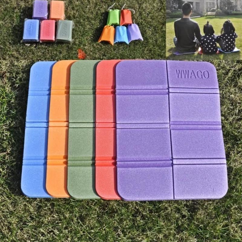 8 Colors Portable Single Small Seat Mat Outdoor Folding Mat Cushion Picnic Mats Waterproof Moisture-proof Pad EVA