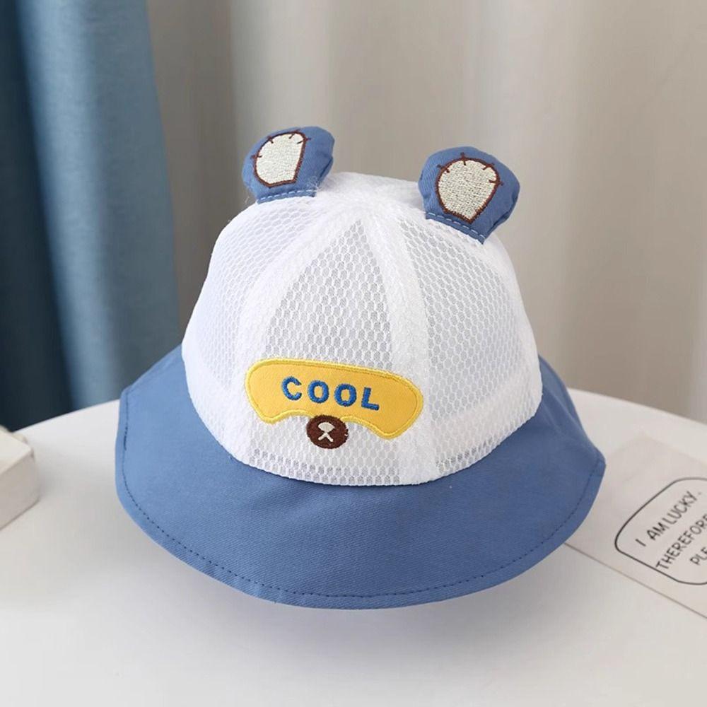 Детская шляпа-ведро с защитой от ультрафиолета, дышащая солнцезащитная кепка, пляжная кепка для новорожденных девочек и мальчиков