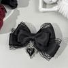 Ribbon Cute Duckbill Clip Gothic Hair Barrettes Sweet Bow Hair Clip  Women
