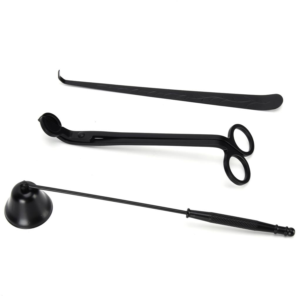 3PCS Candle Accessory Set Candle Wick Trimmer Cutter Snuffer Extinguisher Wick Dipper Gift