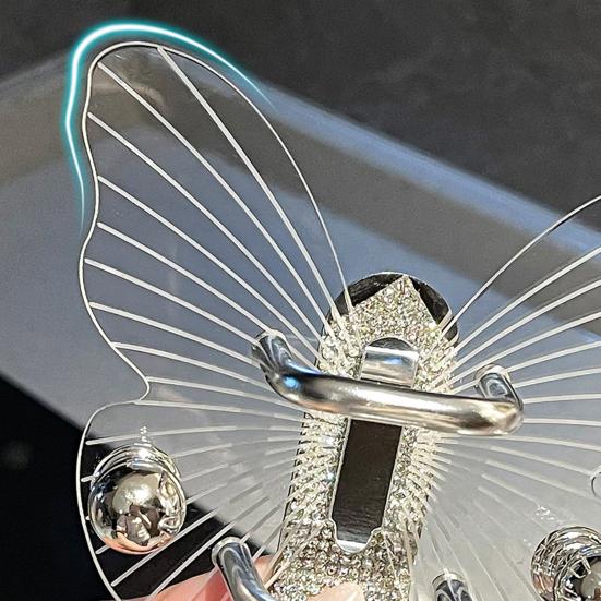 Полка для хранения расчески, самоклеящаяся полка для хранения в ванной комнате, акриловый держатель в форме бабочки