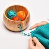 Personalized Yarn Bowl for Crocheting Custom Wooden Knitting Crochet Holder with Lid Multi-Functional Craft