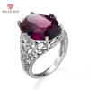 Noble Oval Purple Stone Women Ring Elegant Anniversary Gift Ring For Lover Dazzling Zircon Female Fashion Jewelry Gift