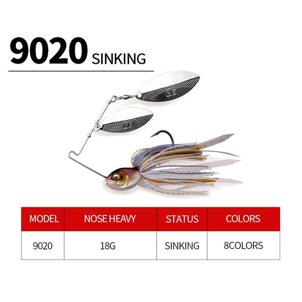 18 г 1 шт юбка спиннинг лезвия соленая вода японская приманка карповая ловля Pesca 9020 спиннербейт резиновая металлическая джиг-головка с силиконом