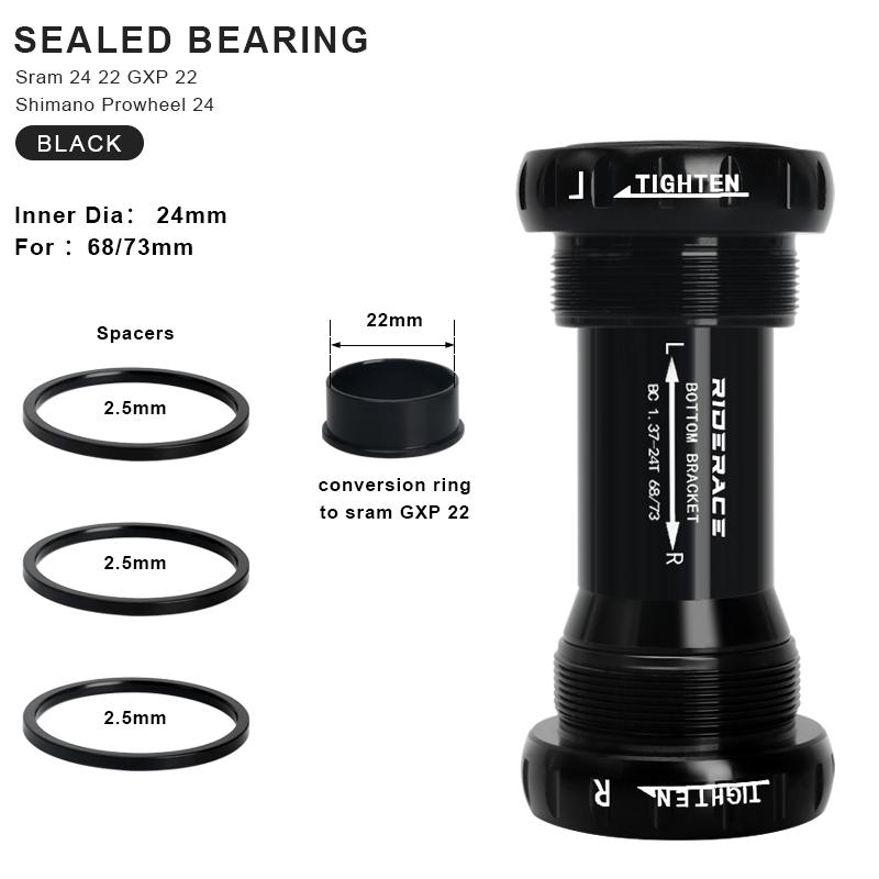 Велосипедный нижний кареточный подшипник 24 22 мм MTB шоссейный велосипед BB68/73 Hollowtech каретка центральное движение для SRAM GXP шатунов