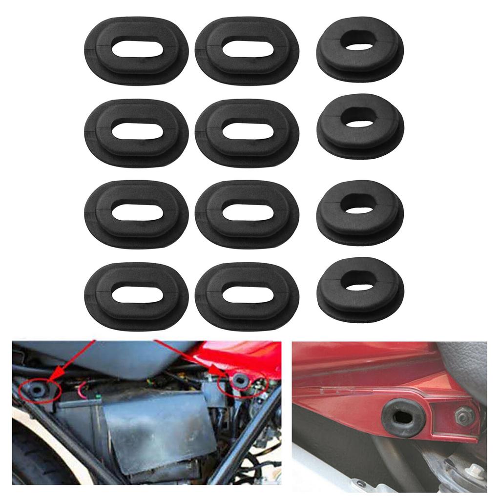 12Pcs Rubber Grommet Assortment Kit, Rubber Grommets for CG125 CB 100 550K 550F 750F CB125S CL XL 100 125 SL