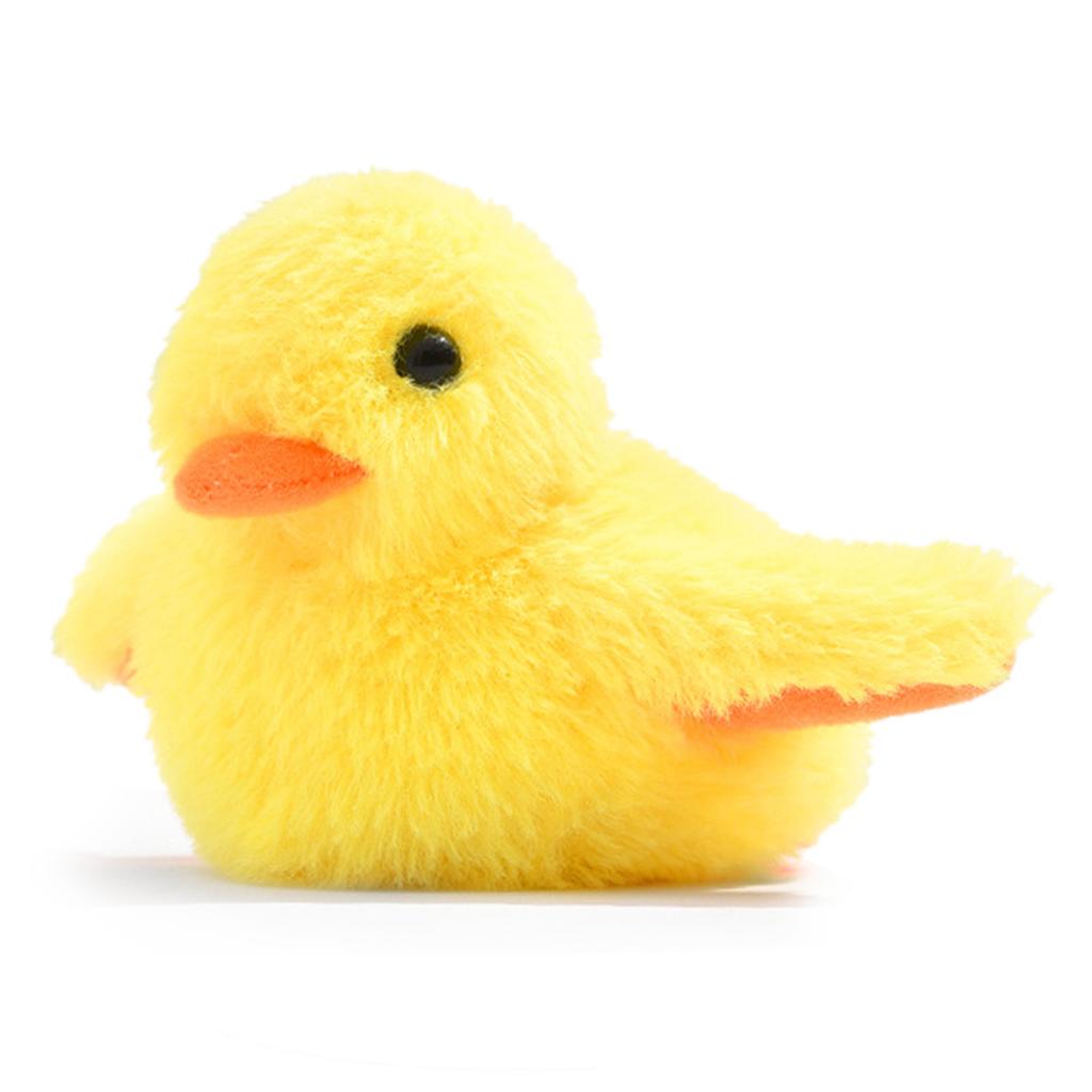 Electric Little Yellow Duck Toys Smart Automatic Plush Vibrating Sound Electric Cat Toy for Cats Kittens