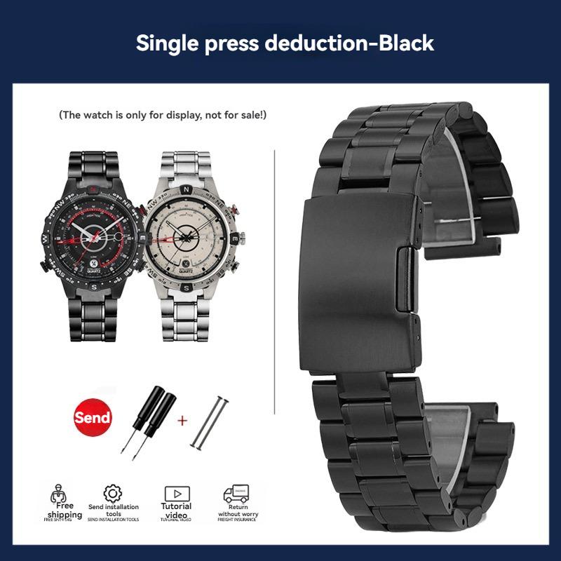 Для часов Timex Серия Tide Ремешок из нержавеющей стали T2N721 T2N720 TW2R55500 T2N739 Мужской Металлический браслет с креплением 24x16 мм с инструментами