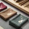 Вышивка Чайная ткань Легкие хлопковые и льняные кухонные полотенца Прочная тряпка для уборки