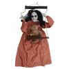 Sound Activated Ghostly Puppet Halloween Ghostly Doll Ornament with Glowing Eye and Sound Effect For Indoor and Outdoor
