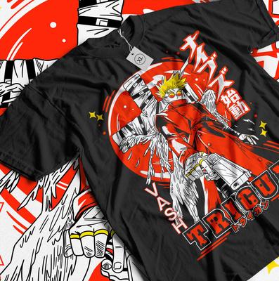 Unisex Shirt Cotton Oversize Large Size Trigun T-shirt Vash The Stampede