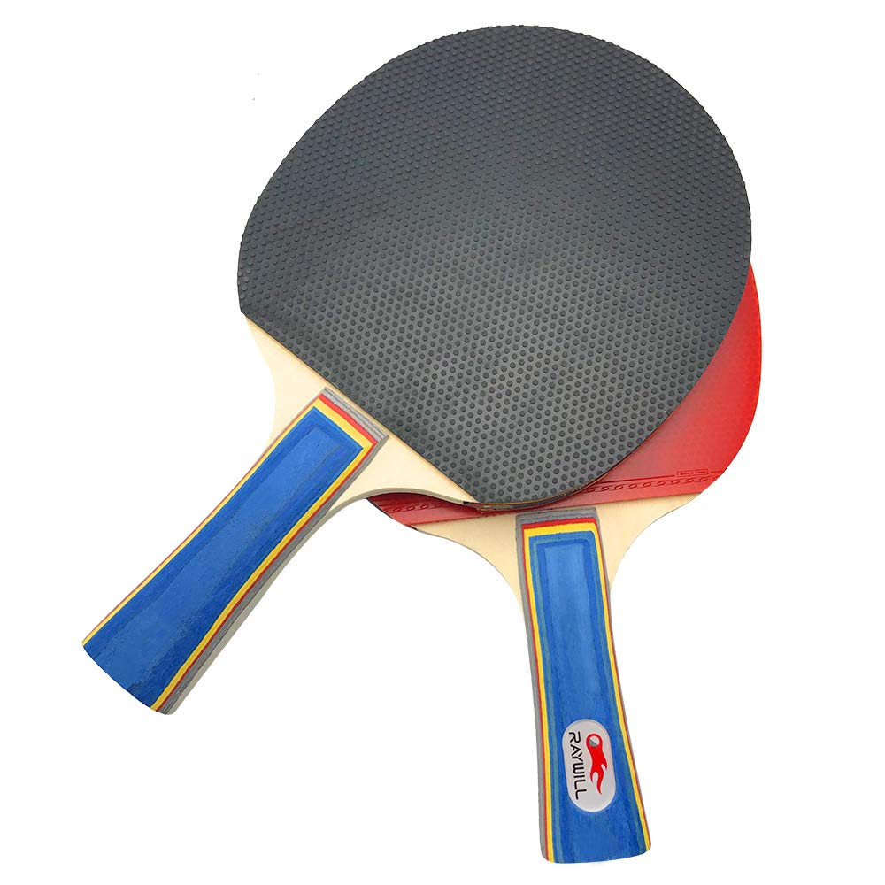 Portable Table Tennis Racket Set with 2 Rackets and 3 Ping Pong Includes Storage Easy To Use Balls, Bag, (Rackets)