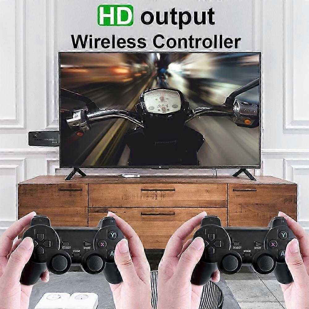 64G Wireless 4K HDMI Video Game Console Retro 20000+Games TV Stick 64G w/ 2x  Wireless Controllers