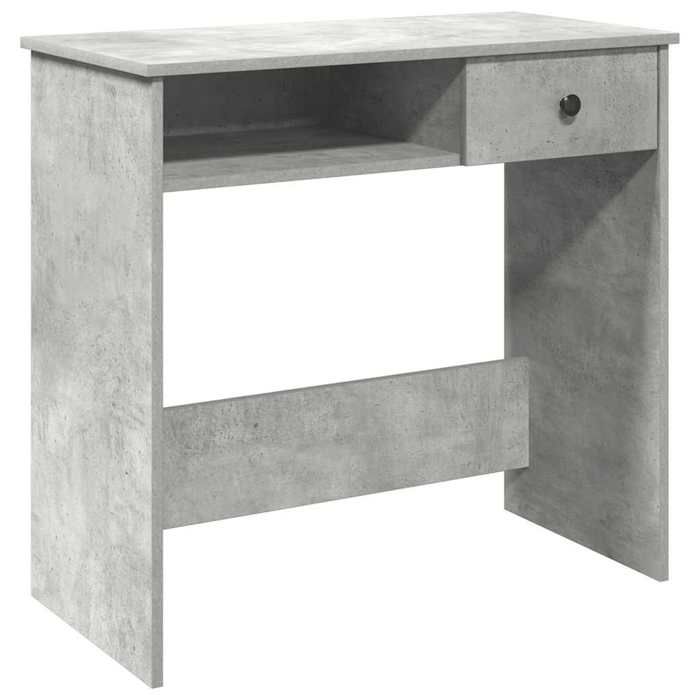 VidaXL Bureau Gris béton 80x40x75 cm Aggloméré, bureau d'ordinateur, bureau debout, bureau avec rangement, bureau d'étude 860475
