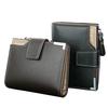 Short Brand Men Leather Wallets Dollar Men's Card Holder Coin Purse Pockets with Zipper Male Clutch