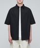 MUSINSA STANDARD Oversized Poplin Short Sleeve Shirt [Black]