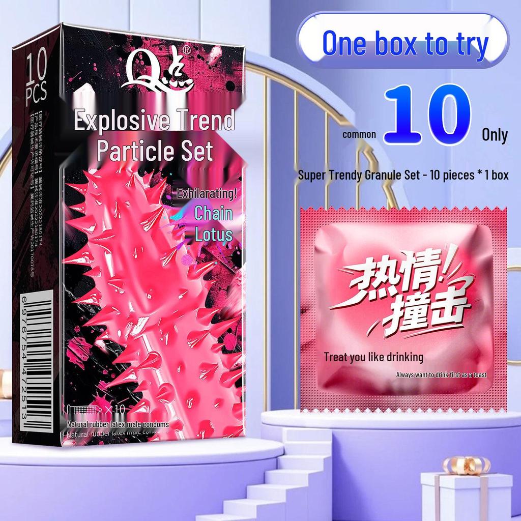 Q-Point Ultra-Thin 001 Long-Lasting Pleasure Delay Condoms with Hyaluronic Acid