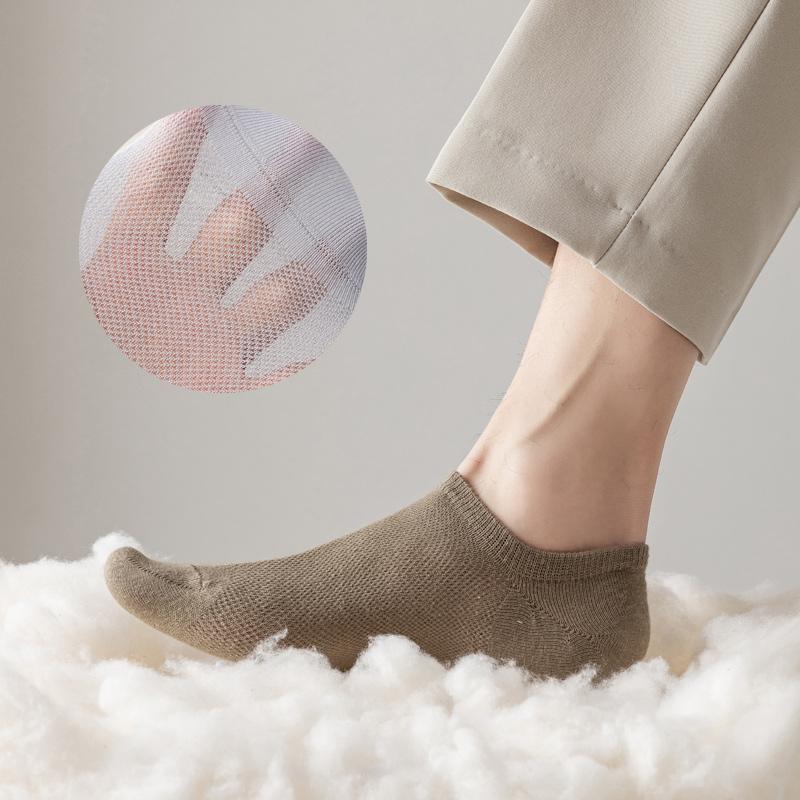 High Quality 100% Cotton Summer Socks Low Cut Mesh Design Custom Logo Breathable Soft Knitted Techniques Invisible for Comfort