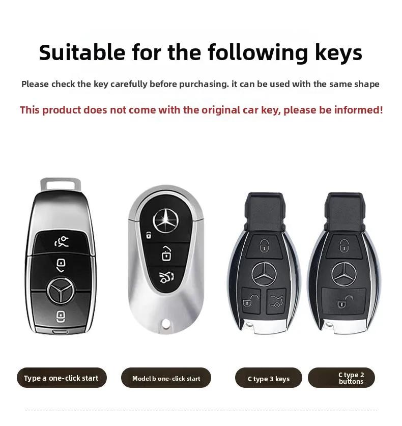 SFX1 Carbon Fiber Key Fob Cover for Benz Key Case Protector Shell for Benz A-B-C Class S-Class G-Class E-Class CLA GLB CLS GLE GLC