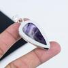 Chevron Amethyst Gemstone Silver Pendant In 925 Sterling Silver - Handmade Pear Design, Everyday Wear Jewelry Party Wear Gift