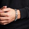 FULL Silver Men' Bracelet 925 SILVER Bracelet 13mm DIAMOND SET