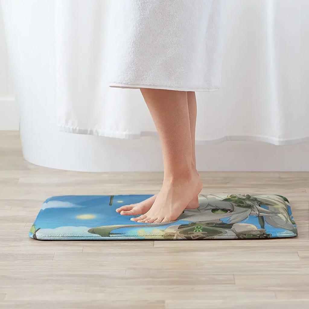 Genshin Impact Nahida Game Lesser Lord Kusanali Bath Mat Cute Rug Home Doormat Living Room Carpet Entrance Door