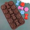 Силиконовая форма для шоколада Костяшка Собаки Лапка Кошки DIY Инструмент для выпечки тортов 14 ячеек Термостойкость -40~ 230°C Форма для пудинга и желе