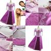 Elegant Adult Fairytale Princess Tangled Rapunzel Cosplay Costume For Halloween Parties