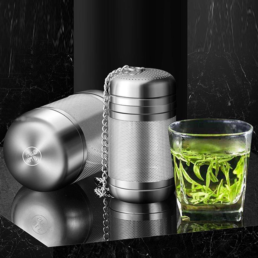 Stainless Steel Spice Filter Seasoning Strainer Multifunction Fine Mesh Tea Strainer Tea Infuser with Long Chain Hook